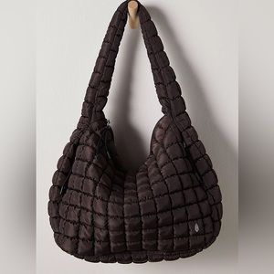 1 LEFT ✨NEW Free People FP Movement Quilted Carryall Bag In Chocolate